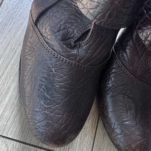 Fabi Dark Brown Leather Heeled Mary Jane with Gold Accent - Picture 3 of 10